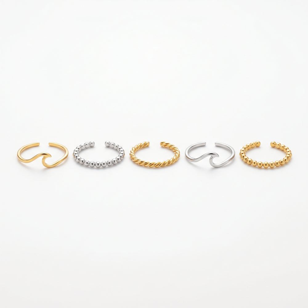 Adjustable Toe Ring Set