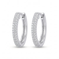 Pavé CZ Huggie Hoop Earrings