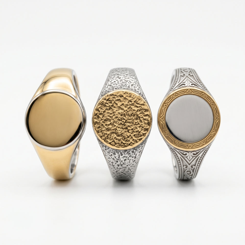 Stackable Signet Ring Set