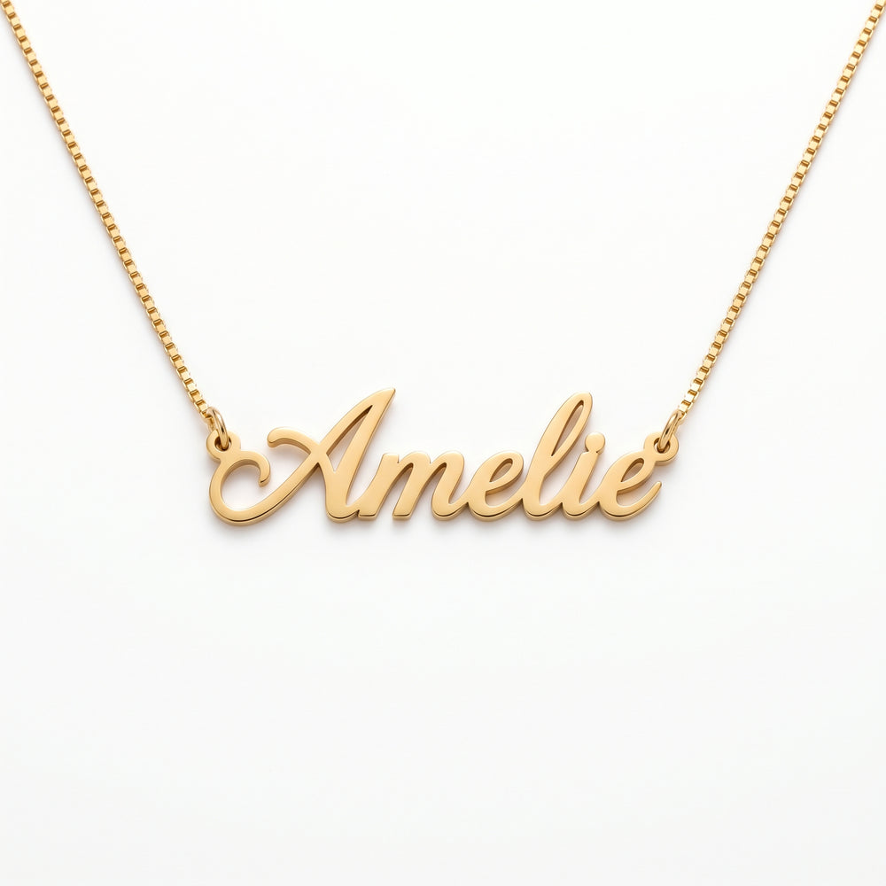 Custom Script Nameplate Necklace