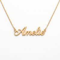Custom Script Nameplate Necklace