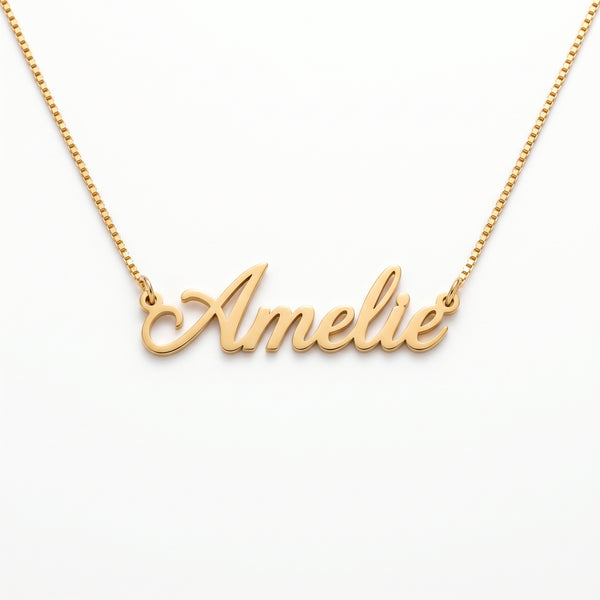 Custom Script Nameplate Necklace