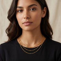 Layered Satellite Chain Necklace Set