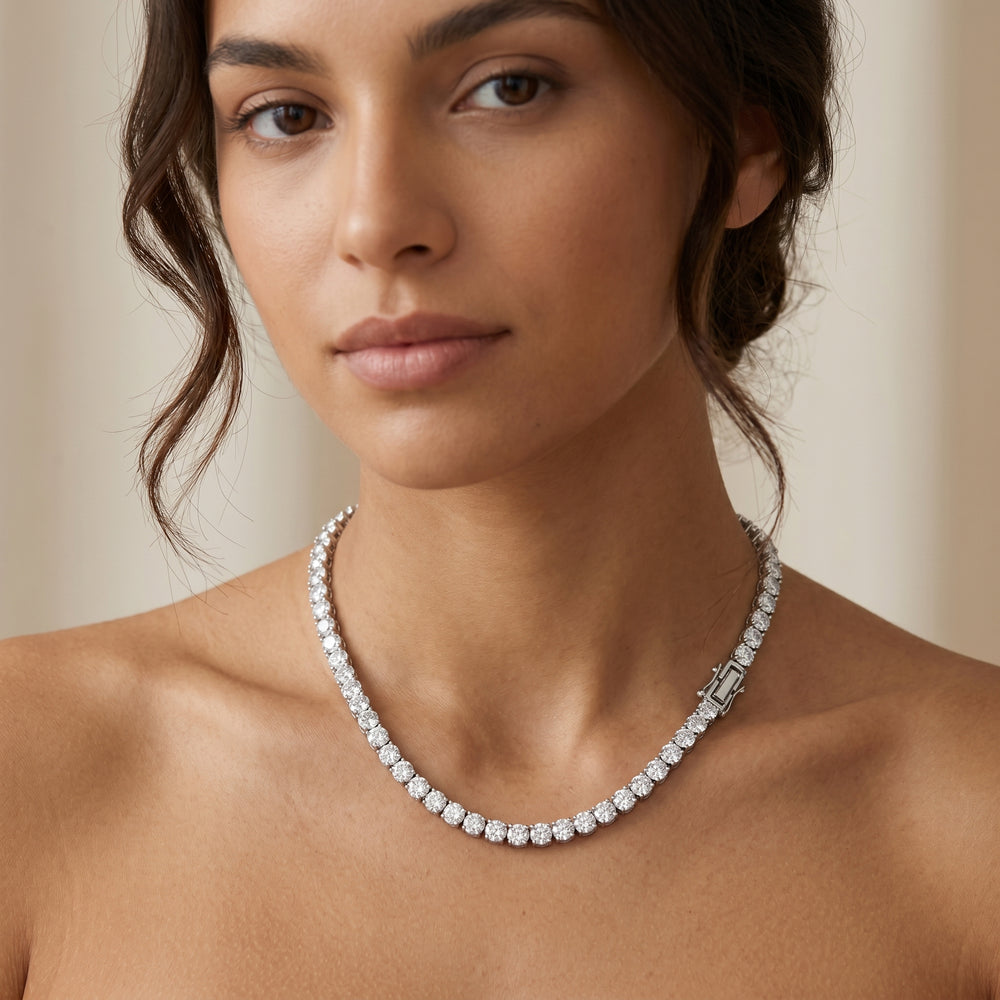 Moissanite Tennis Necklace