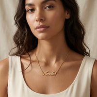 Custom Script Nameplate Necklace