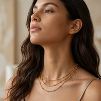 Layered Satellite Chain Necklace Set