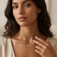 Custom Script Nameplate Necklace
