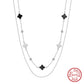 Clover Shell Double Layer Necklace