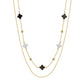 Clover Shell Double Layer Necklace