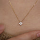 Lucky Clover Diamond Necklace 18K Gold Tone