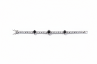 Black Clover Tennis Bracelet