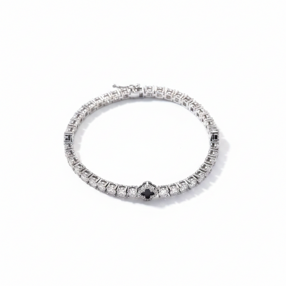 Black Clover Tennis Bracelet