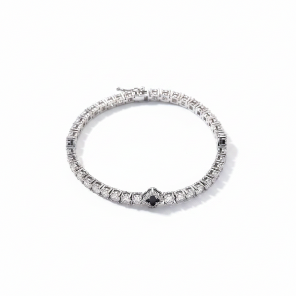 Black Clover Tennis Bracelet